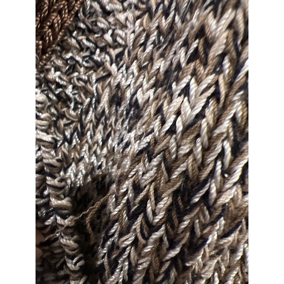 Vintage NANNELL V-NECK HAND KNIT SWEATER WITH PADDED SHOULDERS - SIZE S - Picture 8 of 8